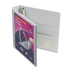 Nonstick Heavy-Duty EZD Reference View Binder, 1-1/2 Capacity, Gray