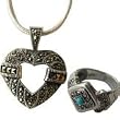 Jewelry Set for Girls - Ring And Pendant Sterling Silver 22 Grams (Pr319)