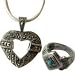 Ring Pendants Jewelry Set for Girls in Sterling Silver - Personalized Christmas Gifts 22 Grams (Pr319)