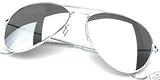 Klassische Pilotenbrille verspiegelt, silber