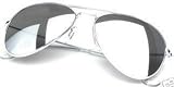 Klassische Pilotenbrille verspiegelt, silber