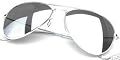 Klassische Pilotenbrille verspiegelt, silber