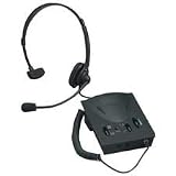 Headset/Amplifier,Kit,3.5mm,Adjustable Volume,10 Cord,Black