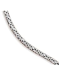 Sterling Silver Bali Byzantine Chain - 20 inch