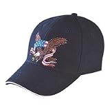 USA - Flashing Eagle / Flag - Lighted Baseball Cap / Hat One Size Fits Most - Battery Included!!