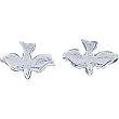 Sterling Silver Dove Stud Earrings Ear Jewelry