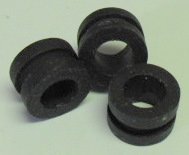 TWO - Standard #4 Downstem or Pipe Grommets (BLACK)