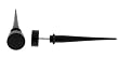 Fake Acrylic Black Taper - 16g Wire Stud - 9mm - Sold as a Pair