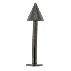 Black Anodized 16 Gauge TITANIUM CONE Labret 3/8 Inches