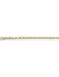 7mm 14k Fancy Hand Made Link Bracelet 9"