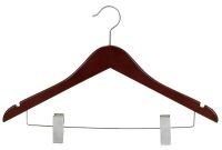 Mahogany & Satin Nickel Suit Hanger [ Bundle of 25 ]