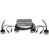 Cables To Go Port Authority 2 Audio Video Splitter/Extender - Video/audio splitter - 2 ports - with 2x Pro Series UXGA Monitor Cables with 3.5mm Audio
