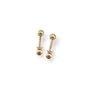 14k Yellow Gold Small (S) Size threaded 3mm Ball Stud Earrings, HypoAllergenic