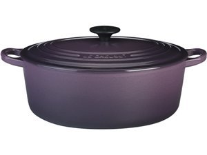 Le Creuset Enameled Cast-Iron 3-1/2-Quart Oval Wide French Oven, Cassis