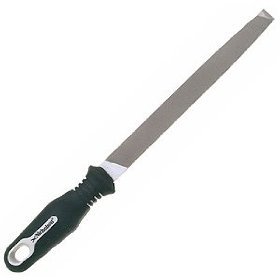 Nicholson Rectangular Mill Hand File With Ergonomic Handle, Single Cut, American Pattern, Bastard Cut, 8 Nicholson Rectangular Mill Hand File With Ergonomic Handle, Single Cut, American Pattern, Bastard Cut, 8