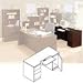 Office Products : 10500 Series Computer Credenza, Mahogany, 60w x 24d x 29-1/2h