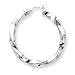 Jewelry : 14k White Gold Polished 4mm Twisted Hoop Earrings