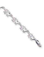 Sterling Silver Elephants Bracelet QA13-7"