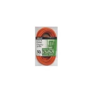 OUTDOOR VINYL EXTENSION CORD Color: ORANGE; Size: 50 FOOT (Catalog Category: Home:ELECTRICAL LIGHTS CORDSBULBS)
