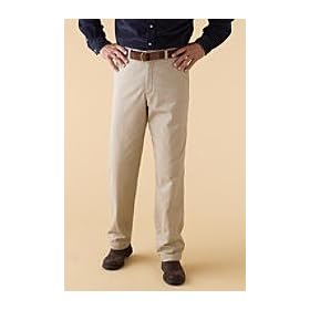 Mens Regular Plain Front Flannel Lined Chino Pants