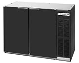 Beverage Air BB48Y-1-B 48" 2 Door Black Vinyl Back Bar Cooler | 2-Keg Capac ....