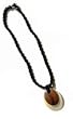 Mother of Pearl Shell Exotic Wood Beaded Necklace P35-B