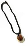Mother of Pearl Shell Exotic Wood Beaded Necklace P35-B