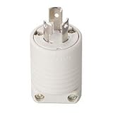 明工社 接地2P 15A 引掛プラグ 15A 125V (白) (L5-15P 準拠)