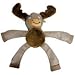 Kyjen Deluxe Squeaky Squigglers Dog Toy with Ball, Moose