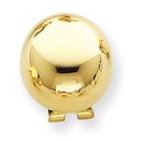 14k Omega Clip 16mm Half Ball Earrings
