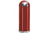 15 Gallon Round Top Waste Receptacle With Plastic Liner - Red