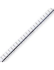 Sterling Silver 4mm Cubetto Necklace - 18 Inch