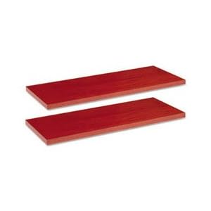 Alera Narrow Profile Bookcase Additional 24 Shelves, Medium Cherry (ALEBCSH2412MC)... by Alera