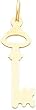 14K Gold Polished Key Charm