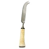 Decorative Cheese Knife With Spotted Bone Handle Set 2 by 