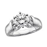 14kt. White Gold 2 ct. tw. Certified Diamond Unity Engagement Ring