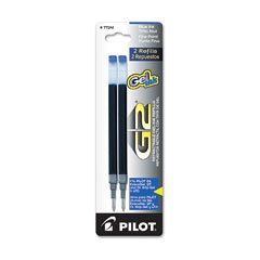 Pilot G2 Gel Ink Refill, 2-pack for Rolling Ball Pen, Fine Point, Blue (77241)