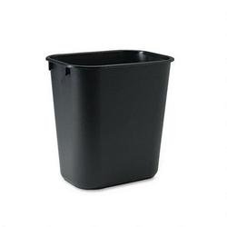 Wastebasket, Plastic, Rectangle, 3-1 2 Gallon, Black RUB295500BK by Rubbermaid