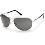 Suncloud Aviator Polarized Sunglass, Silver Frame/Gray Polarized Polycarbonate Lens