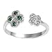 Sterling Silver Fashion Toe Ring - Heart Clover Sterling Silver Fashion Toe Ring - Heart Clover