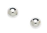 Solid 14k White Gold 6mm Ball Screwback Earrings - JewelryWeb