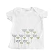 Blue and Green Flower Design Girl's Infant T-Shirt (White) - 12 Months
