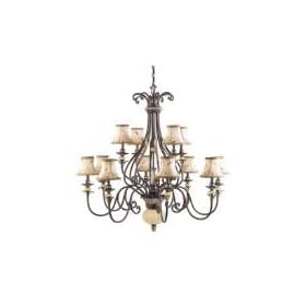 Kichler Lighting 2318BKZ 12 Light Chesley Chandelier, Berkshire Bronze