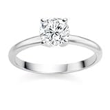 028 Carat Esi2 Round Brilliant Certified Diamond Solitaire Engagement Ring In 18k White Gold