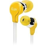 iLuv iEP314YEL Ergonomic and Comfort Flat-Wire Earphones - Yellow