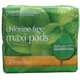 Seventh Generation Chlorine Free Maxi Pads Overnight 14 Ct