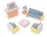 Wooden Living Room Doll House Furniture -6 piece set!