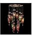 Fine Art Lamps 718540-4 Scheherazade 12 Light Single Tier Chandelier in Aged Dark Bronze with Sunset Red glass