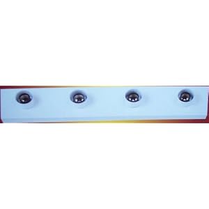 ABC Products Portfolio ~ 4 Light Flush Mount Vanity Bar Light Fixture (White Finish) by e & h Company