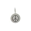 Small Round Peace Symbol Charm for Bracelets or Necklaces in Sterling Silver, #8362
